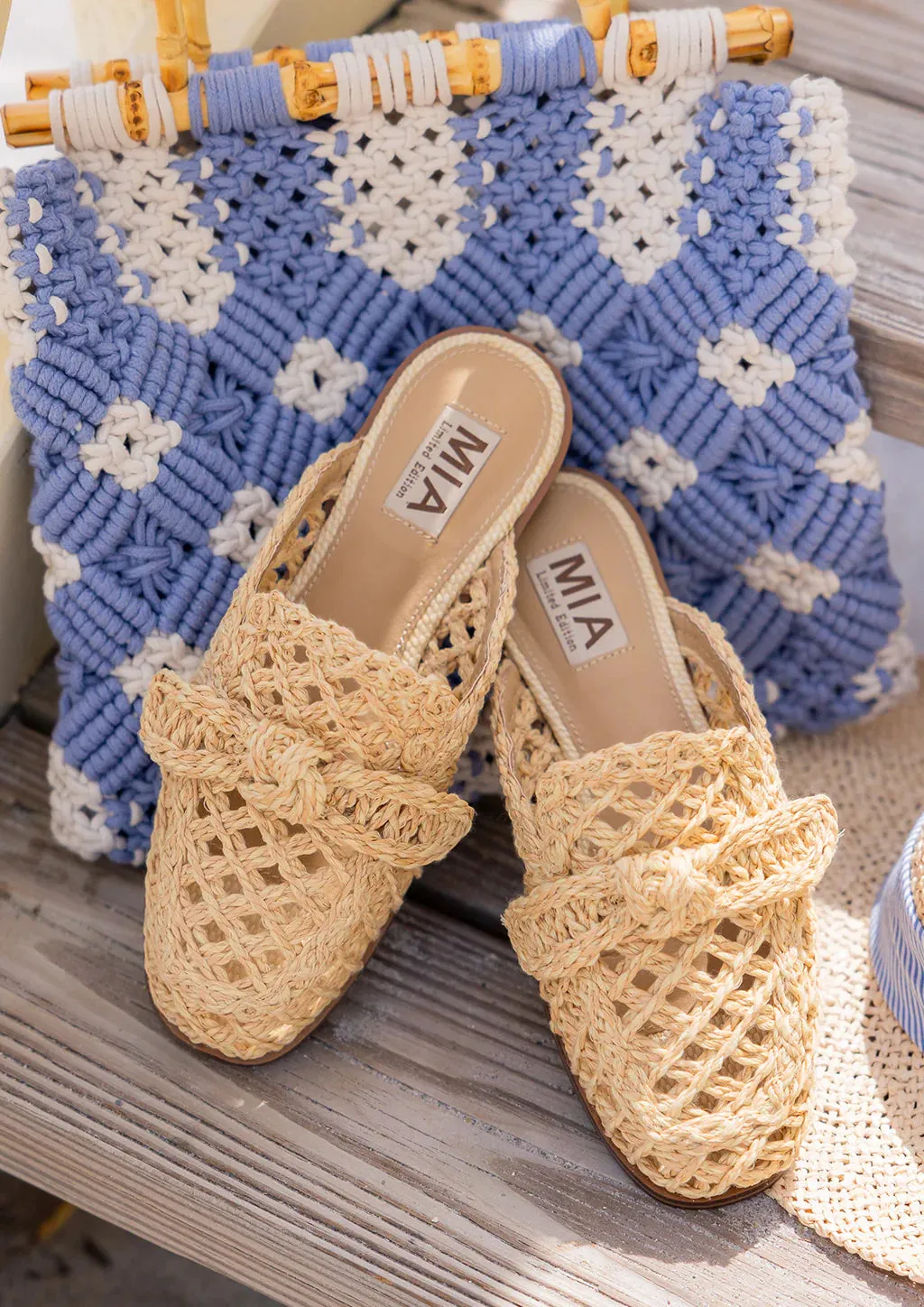 Layce Woven Raffia Mule Natural [MIA]