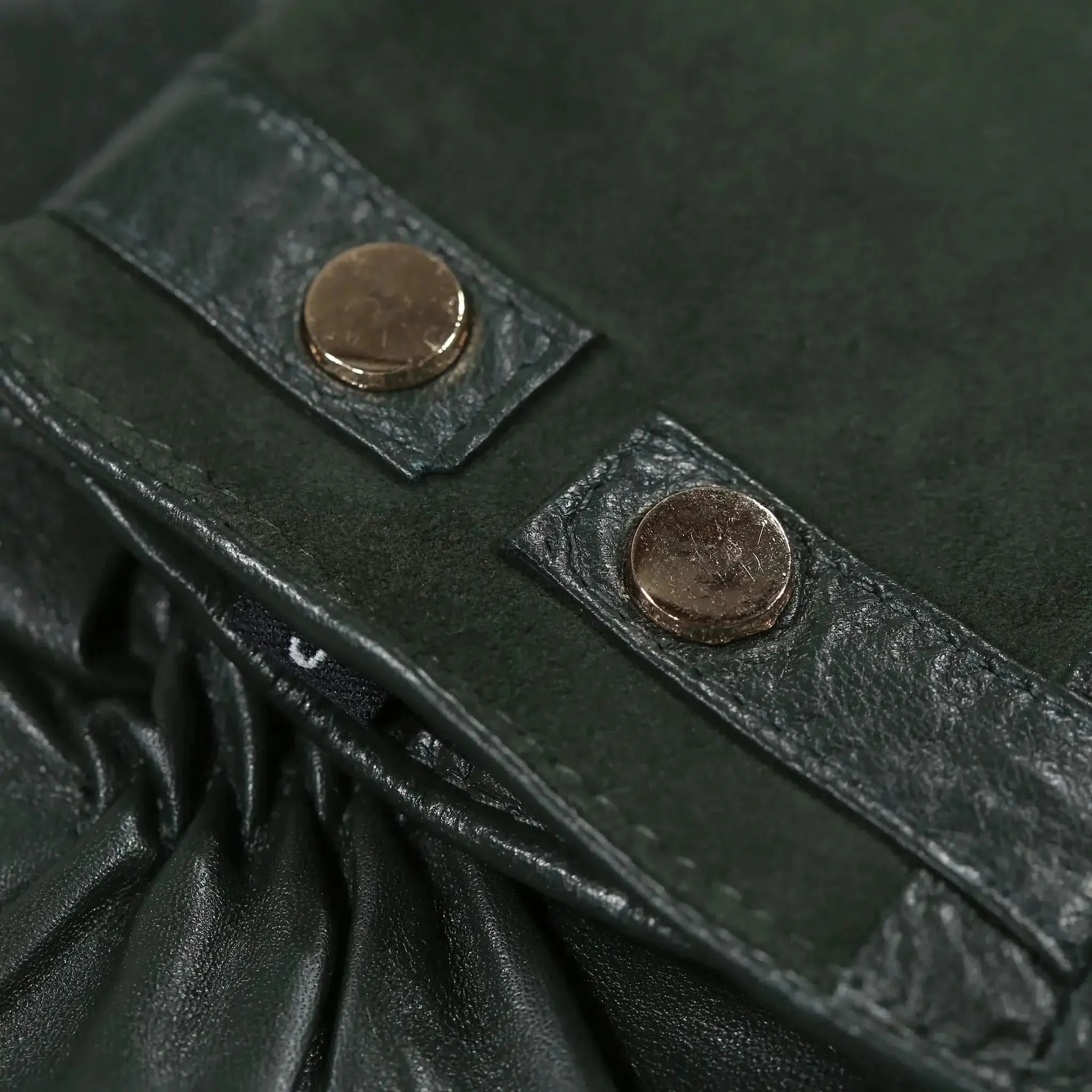 Leather & Suede Racing Green Gloves