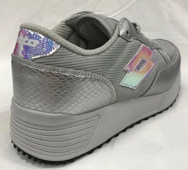 Lotto scarpa sneakers da donna Record Edge T0076 argento