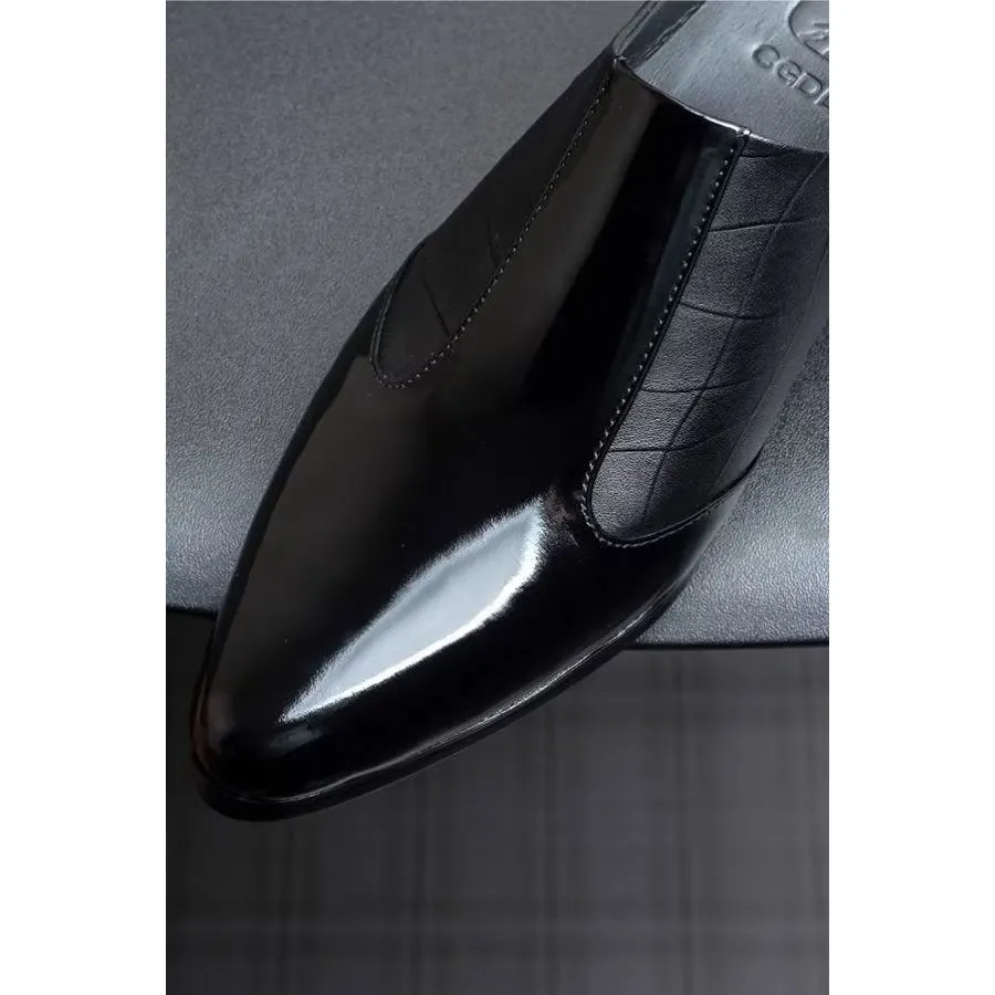 Luxe Pointed Toe Elegant Leather Business Slippers