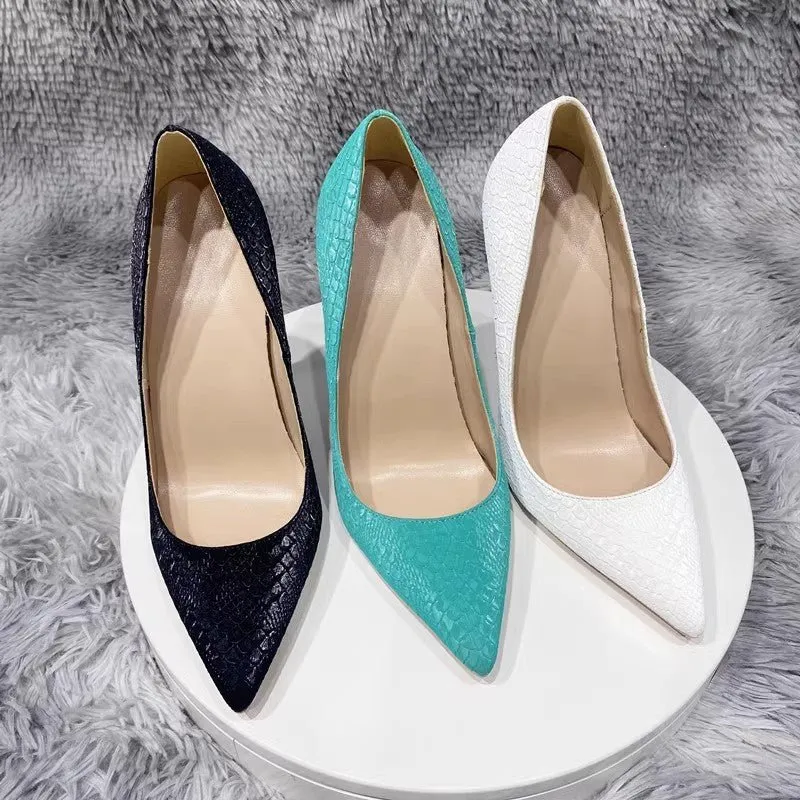 LuxeCroco Chic Pointed Toe Stiletto Pumps