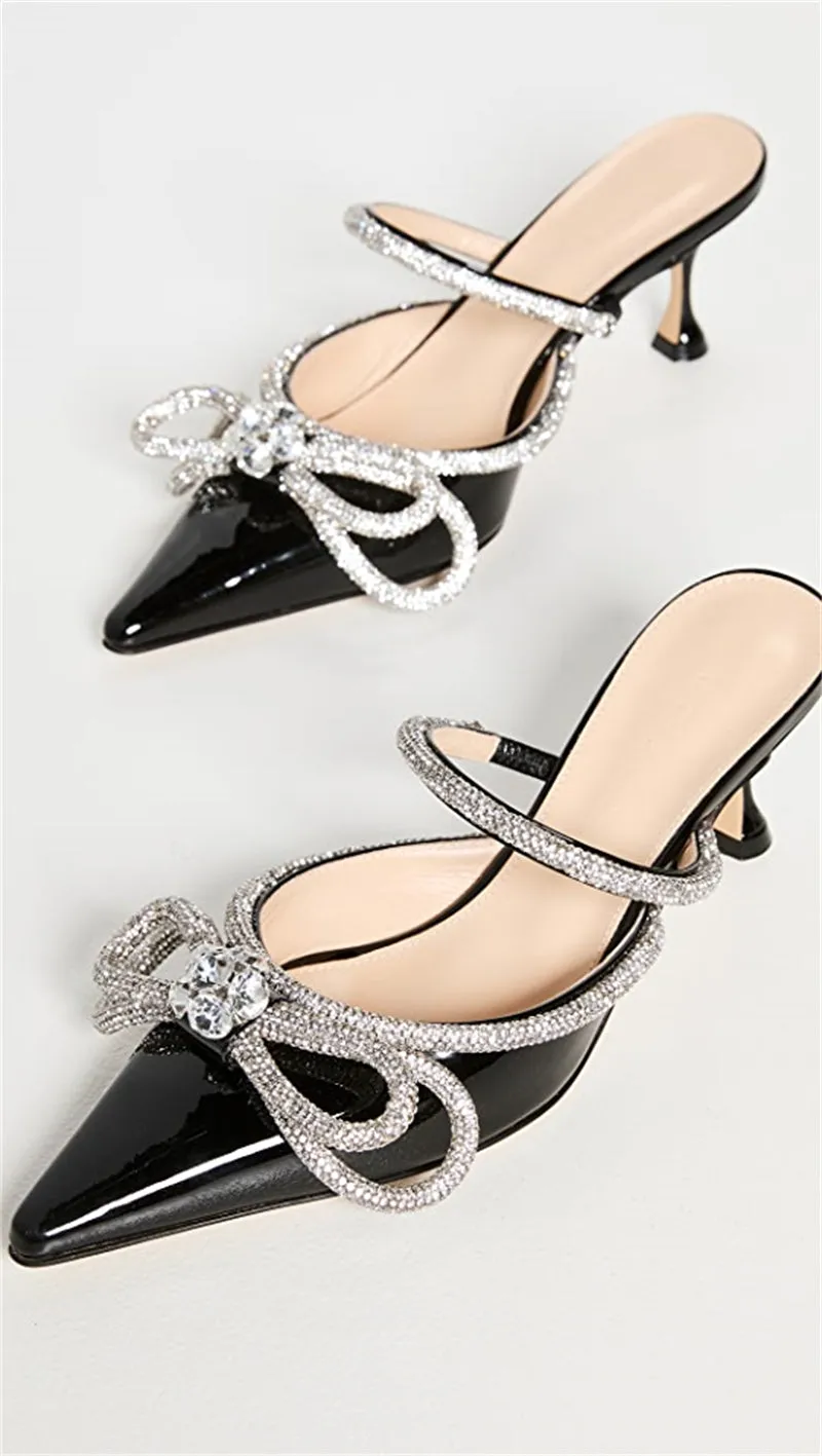 LuxeLeather Pointed Toe Heel Sandals