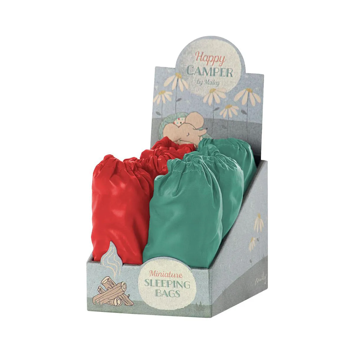 Maileg Mouse Sleeping Bags - Red or Green