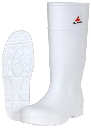 MCR Safety 16" White PVC Boot, Mens, Plain Toe 12