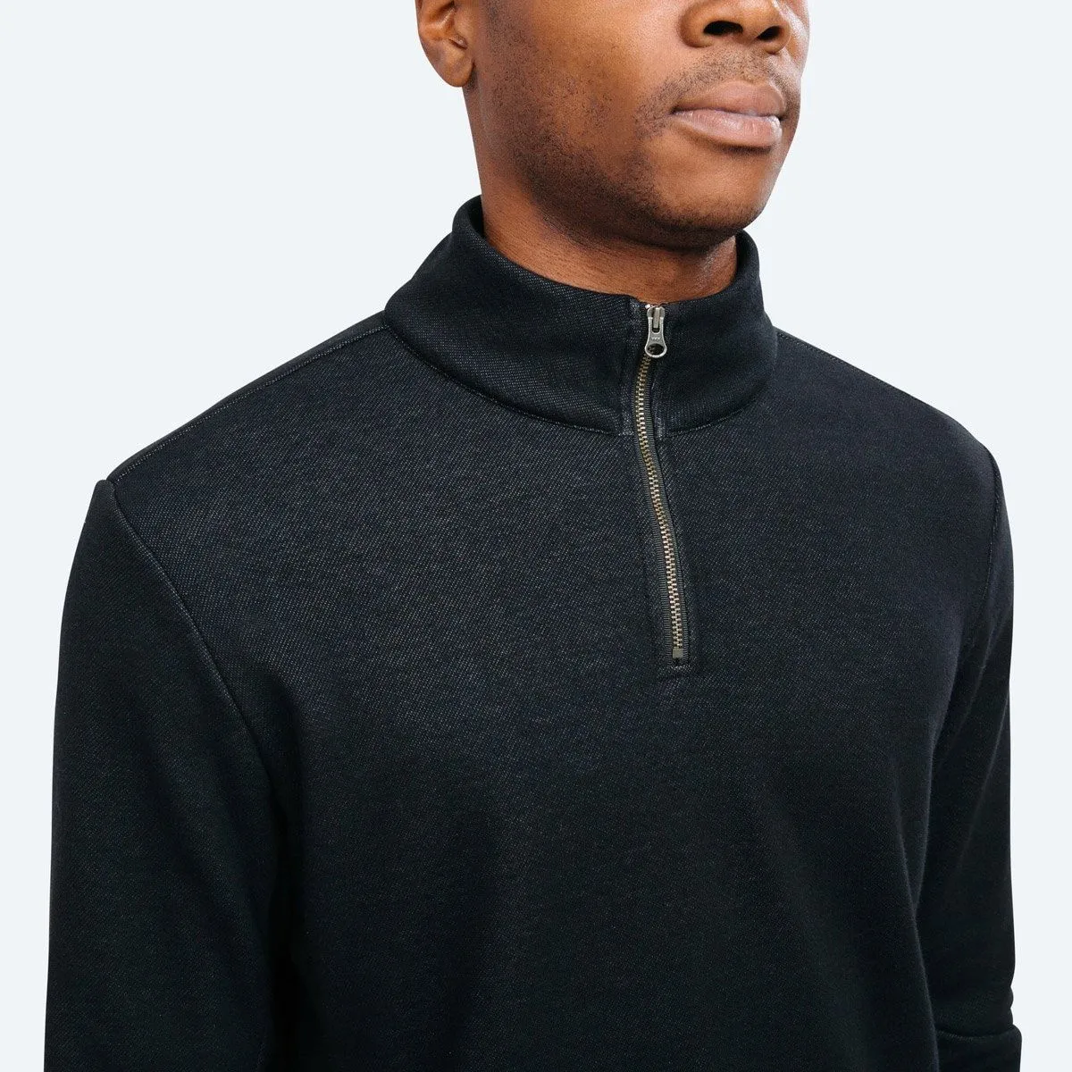 Men's Hybrid Fleece 1/4 Zip - Black