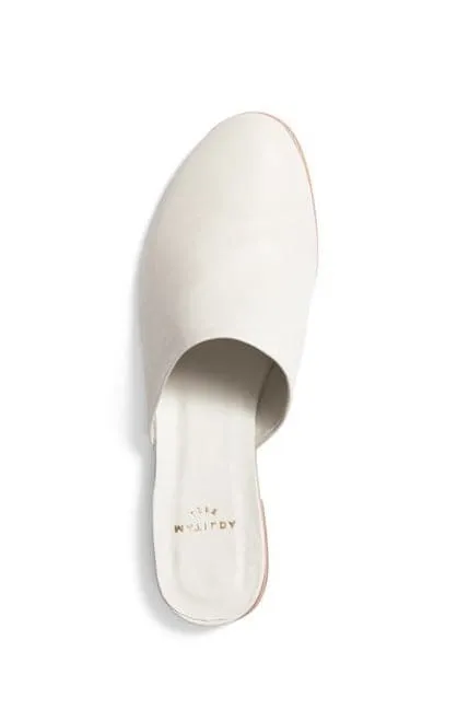 Mia White Mule Slipper Natural White