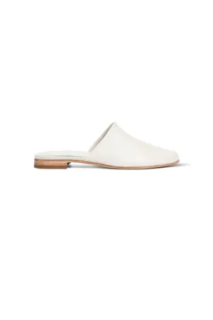 Mia White Mule Slipper Natural White