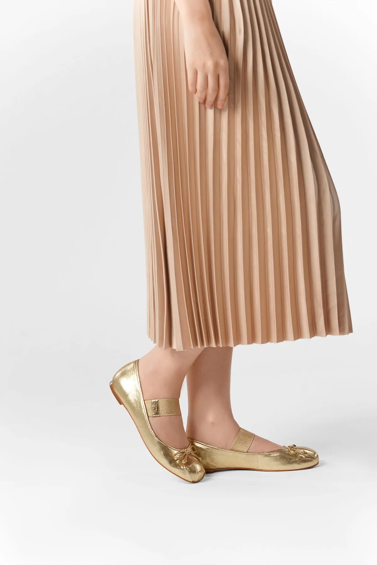 Nara Ballerina Shoes - Gold