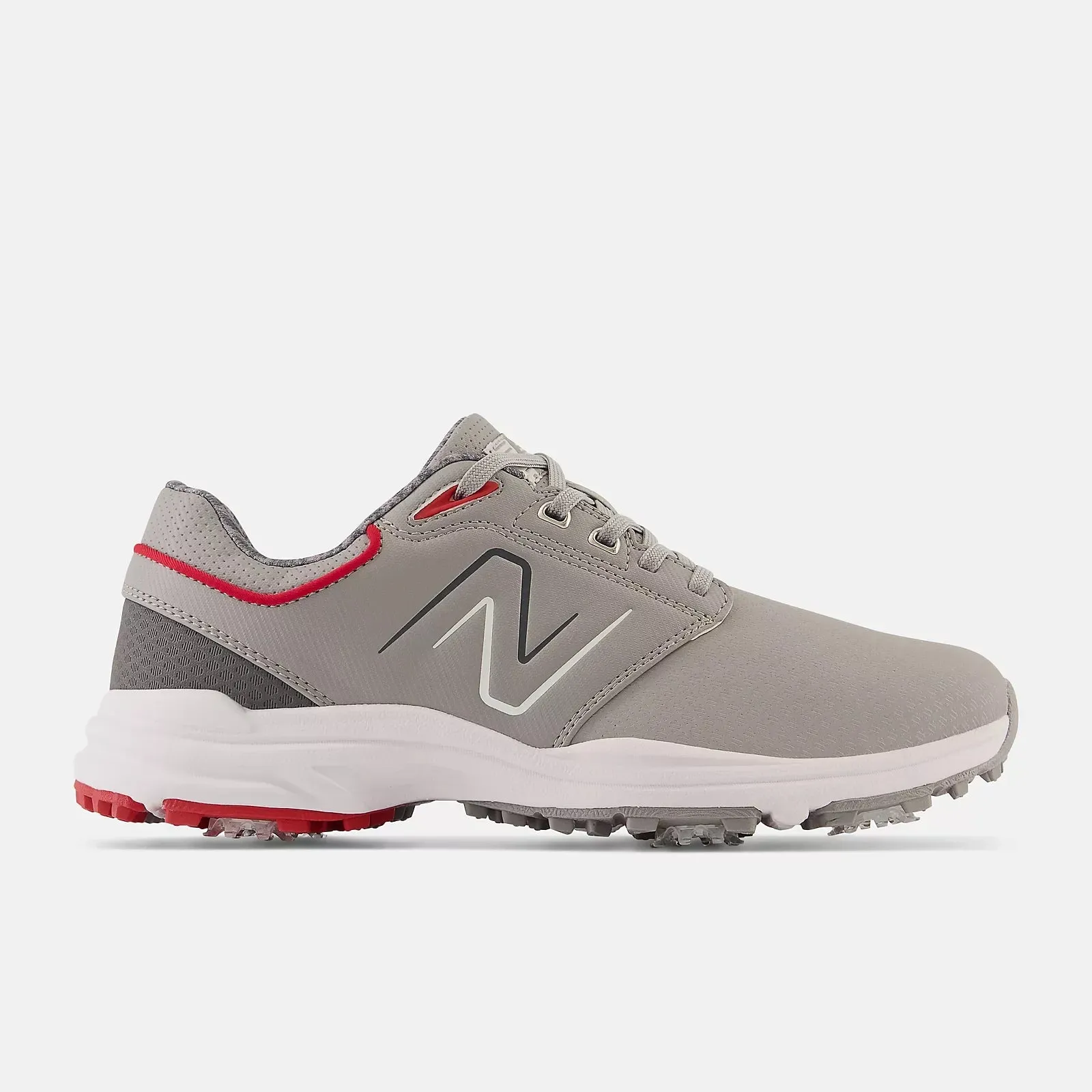 New Balance Mens Brighton Golf Shoe - GREY with red