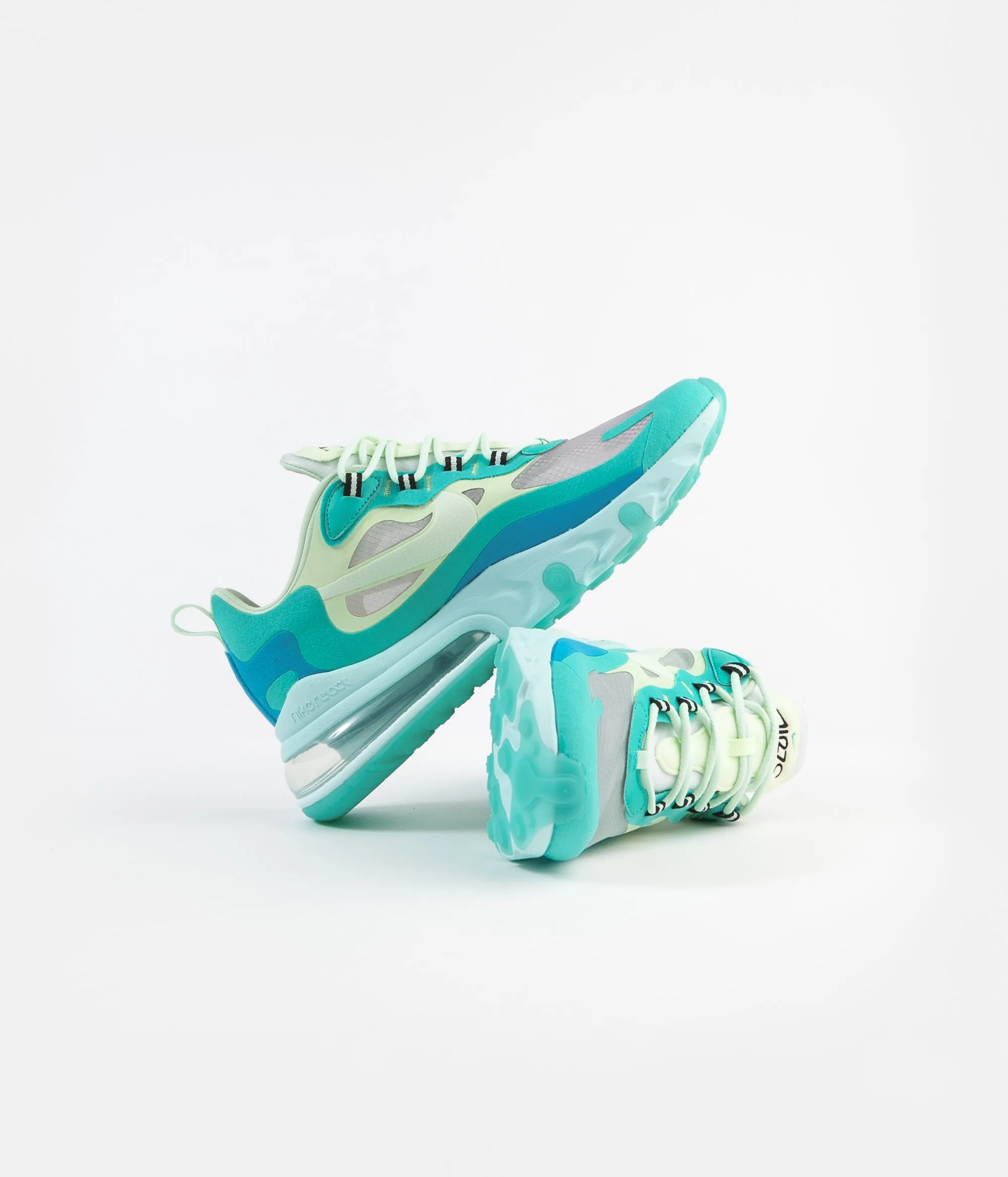 Nike Air Max 270 React Shoes - Hyper Jade / Frosted Spruce - Barely Volt