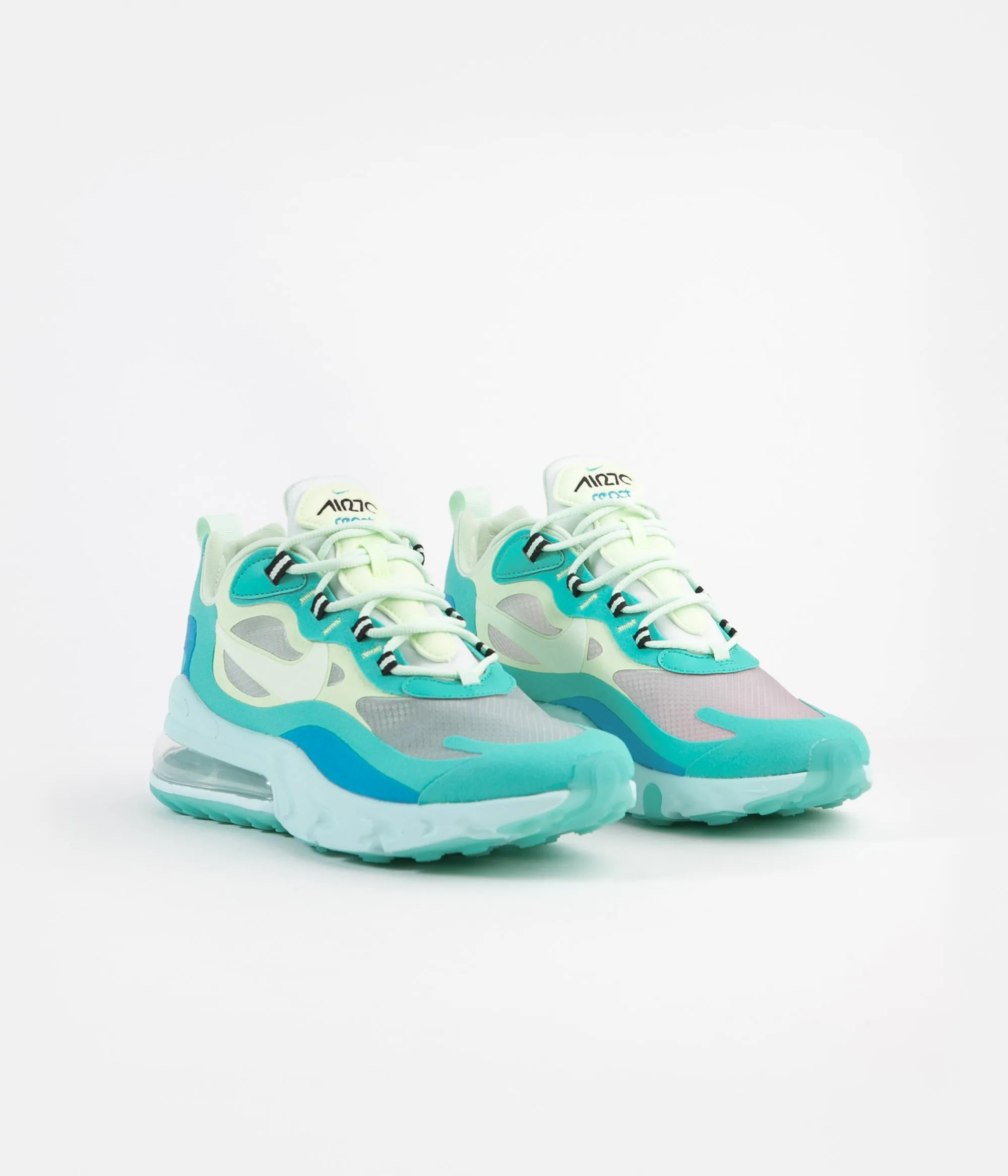 Nike Air Max 270 React Shoes - Hyper Jade / Frosted Spruce - Barely Volt