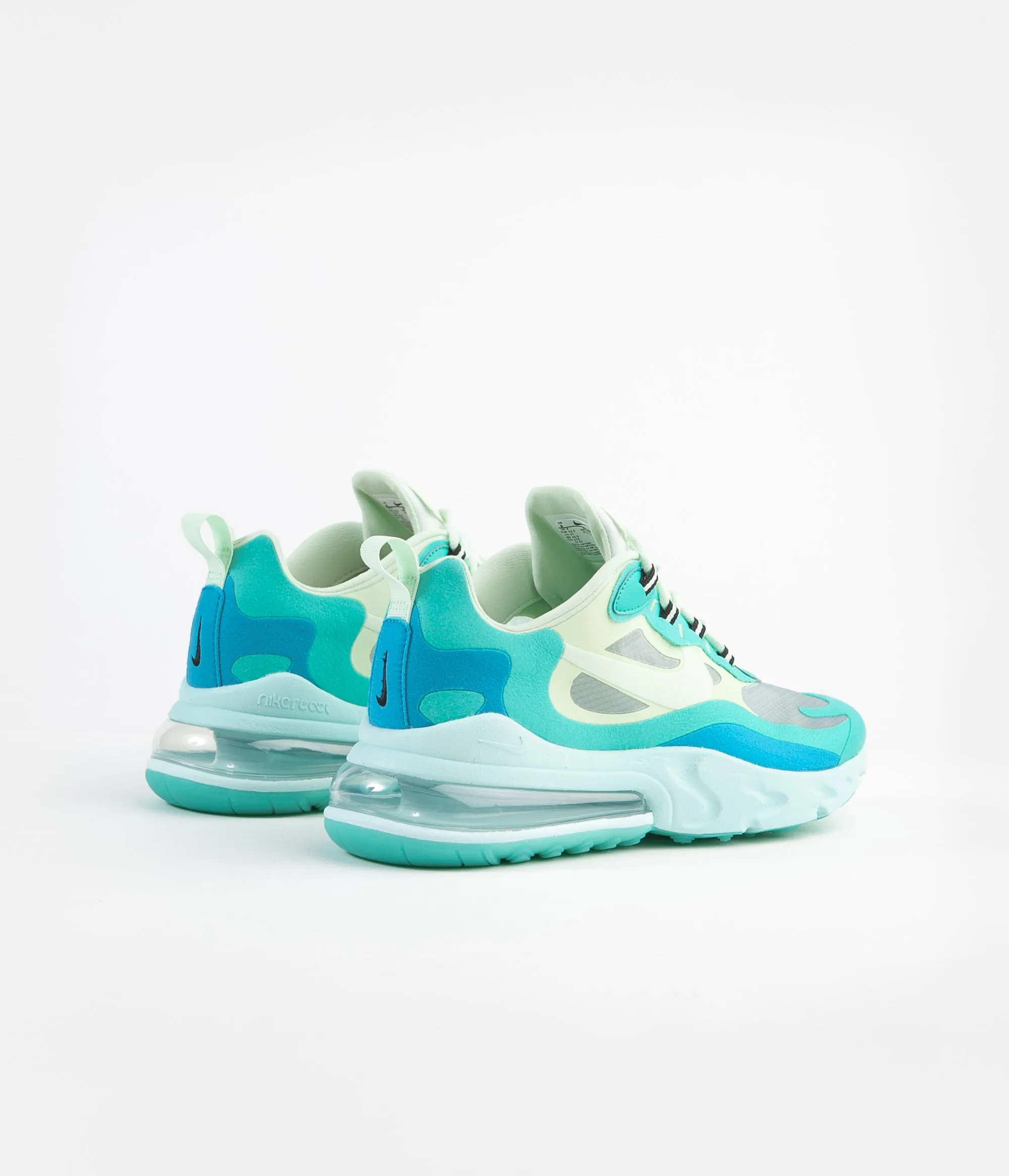 Nike Air Max 270 React Shoes - Hyper Jade / Frosted Spruce - Barely Volt