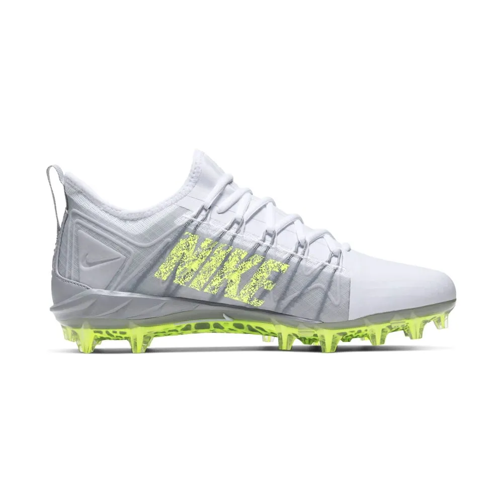 Nike Alpha Huarache 7 Pro White/Grey Lacrosse Cleats