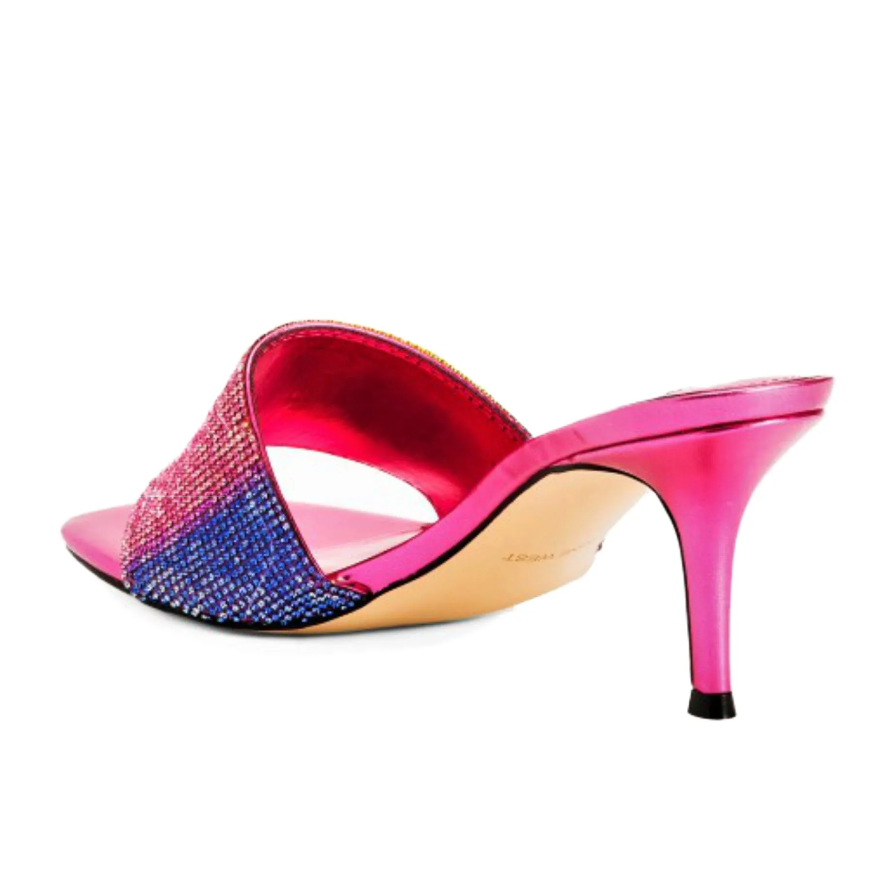 Nine West Rhinestone Rainbow Embellished Slip-On Heels