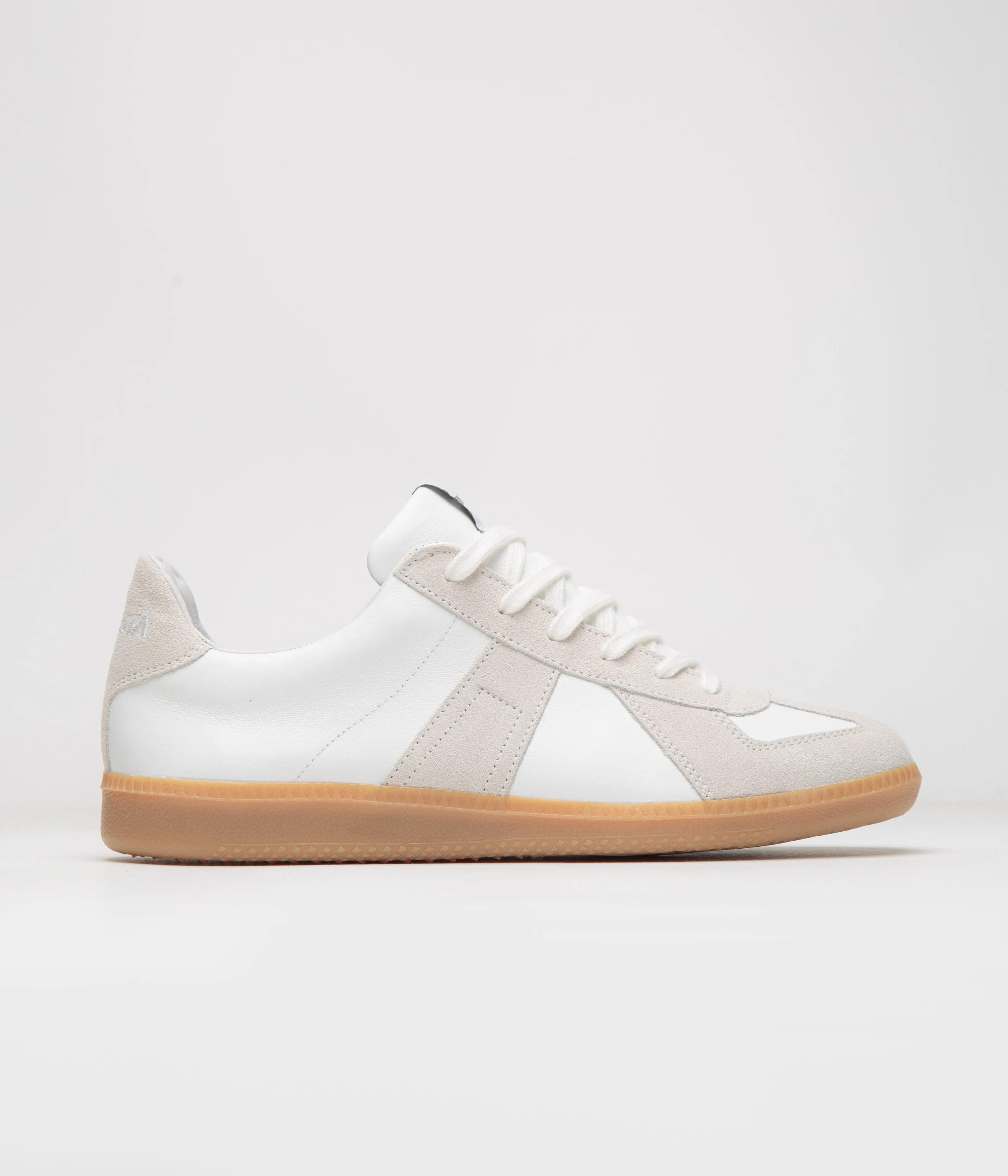 Novesta All Leather German Army Trainer Shoes - White / Transparent