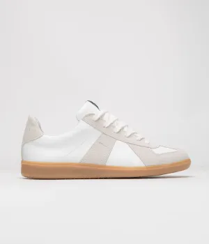 Novesta All Leather German Army Trainer Shoes - White / Transparent