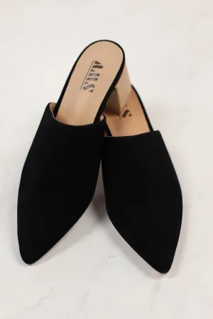 Olivia Mule Heels: Black