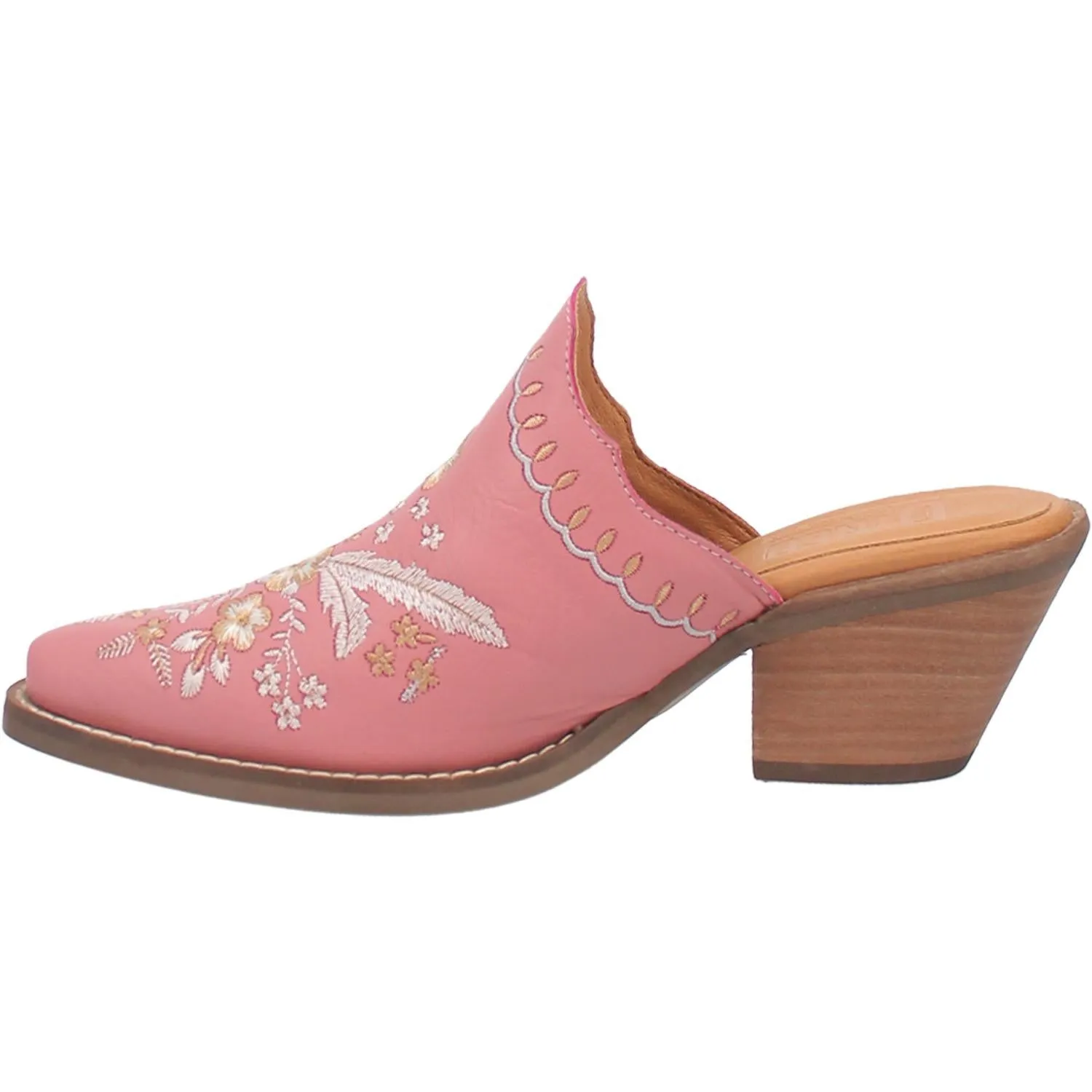 Online Exclusive | Dingo | Wildflower Leather Floral Stitch Mule Bootie in Pink **PREORDER