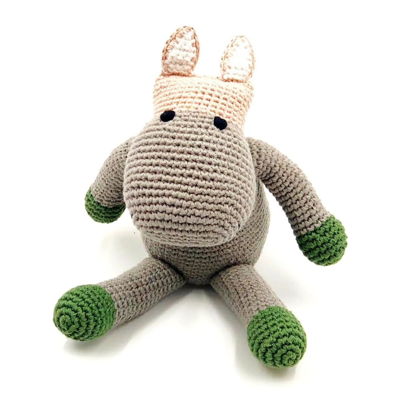 Organic Hippo Rattle Toy