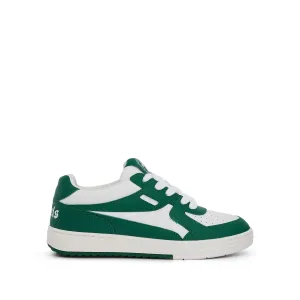 Palm University Lace-up Sneaker in White/Green