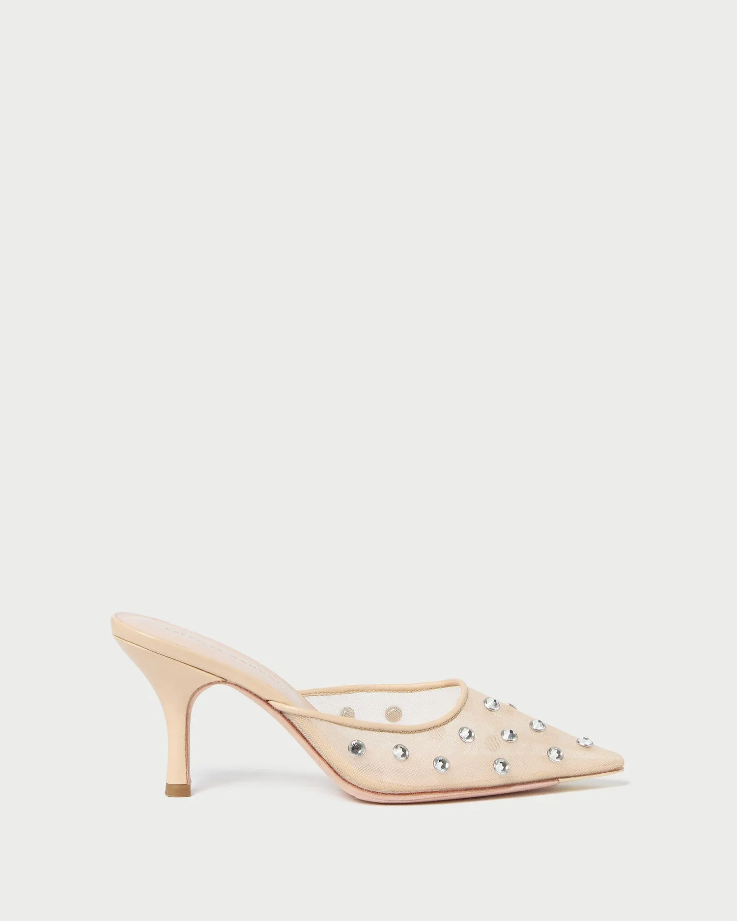 Paloma Cream/Crystal Mesh Mule