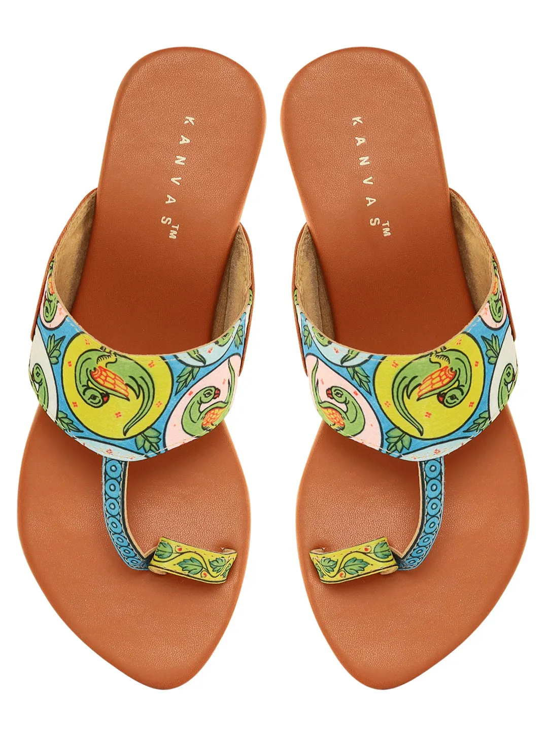 Parrots In Nest Kolhapuri Heels