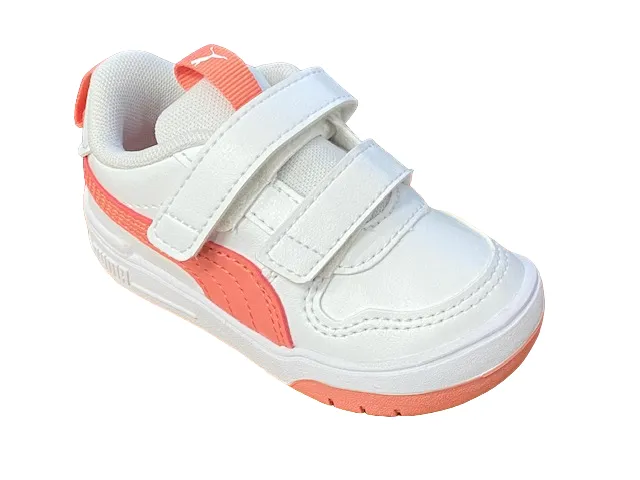 Puma sneakers da bambino con strappi Multiflex SL V Infant 380741 12 white-carnation pink