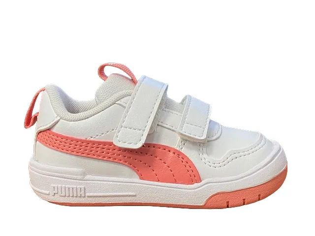 Puma sneakers da bambino con strappi Multiflex SL V Infant 380741 12 white-carnation pink