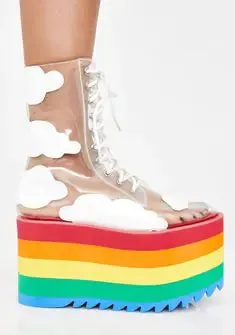 Rainbow Thick Bottom Fashion Boots