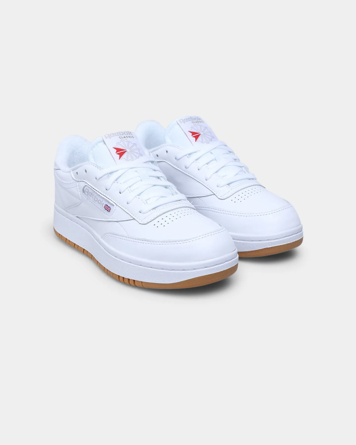 Reebok Women's Club C Double White/Reebok Rubber Gum-07/White