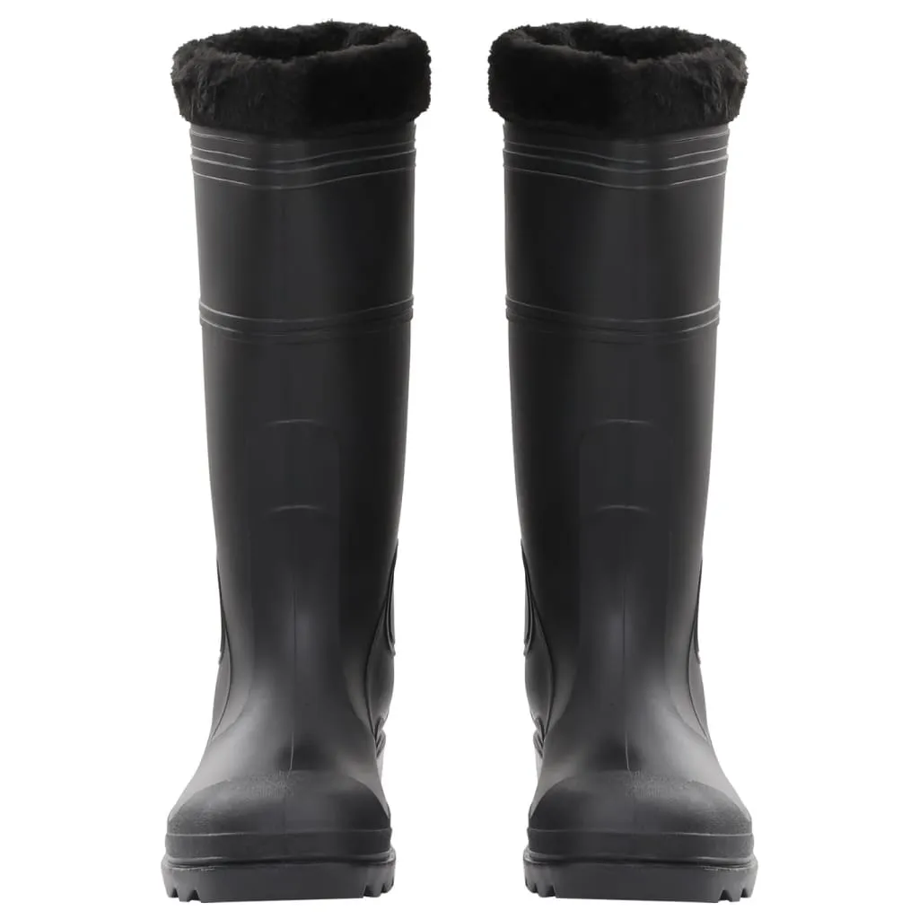 Rian Boots with Removable Socks Black Size 44 PVC