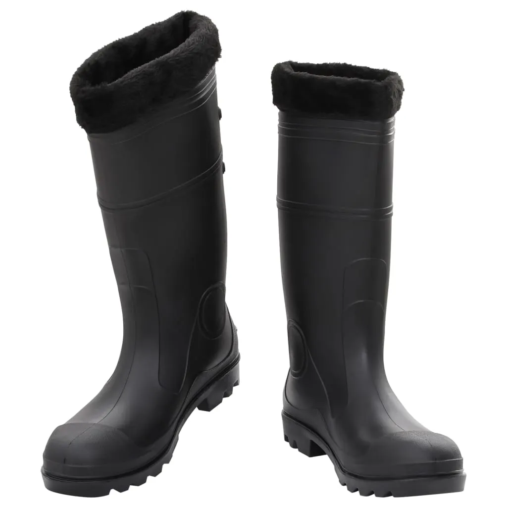 Rian Boots with Removable Socks Black Size 44 PVC