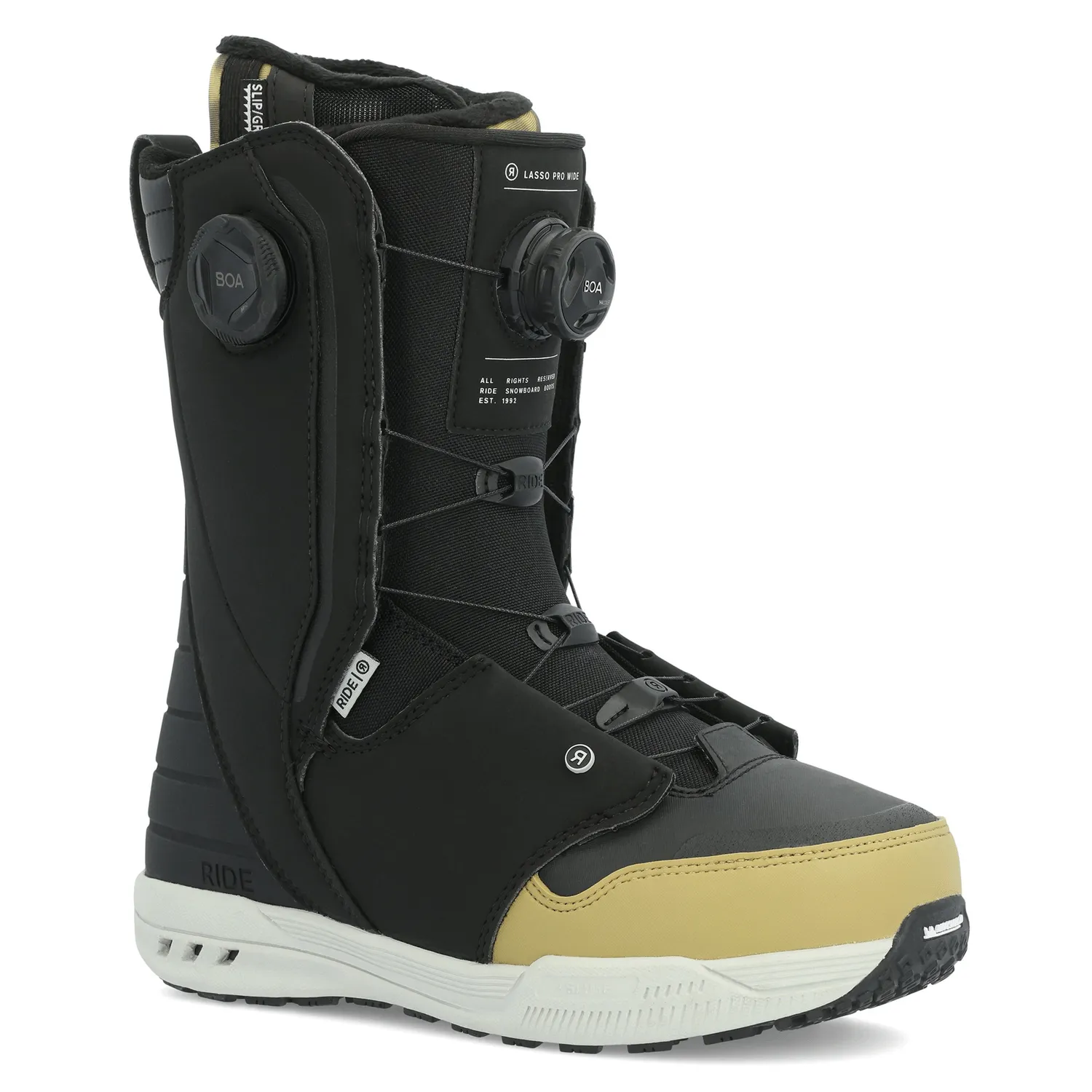 Ride Men's Lasso Pro Wide Snowboard Boots 2024 Black