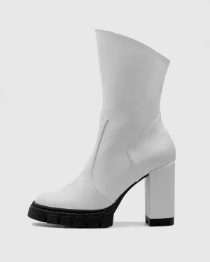 Ritual Boots White Vegea leather ankle boots - sample sale