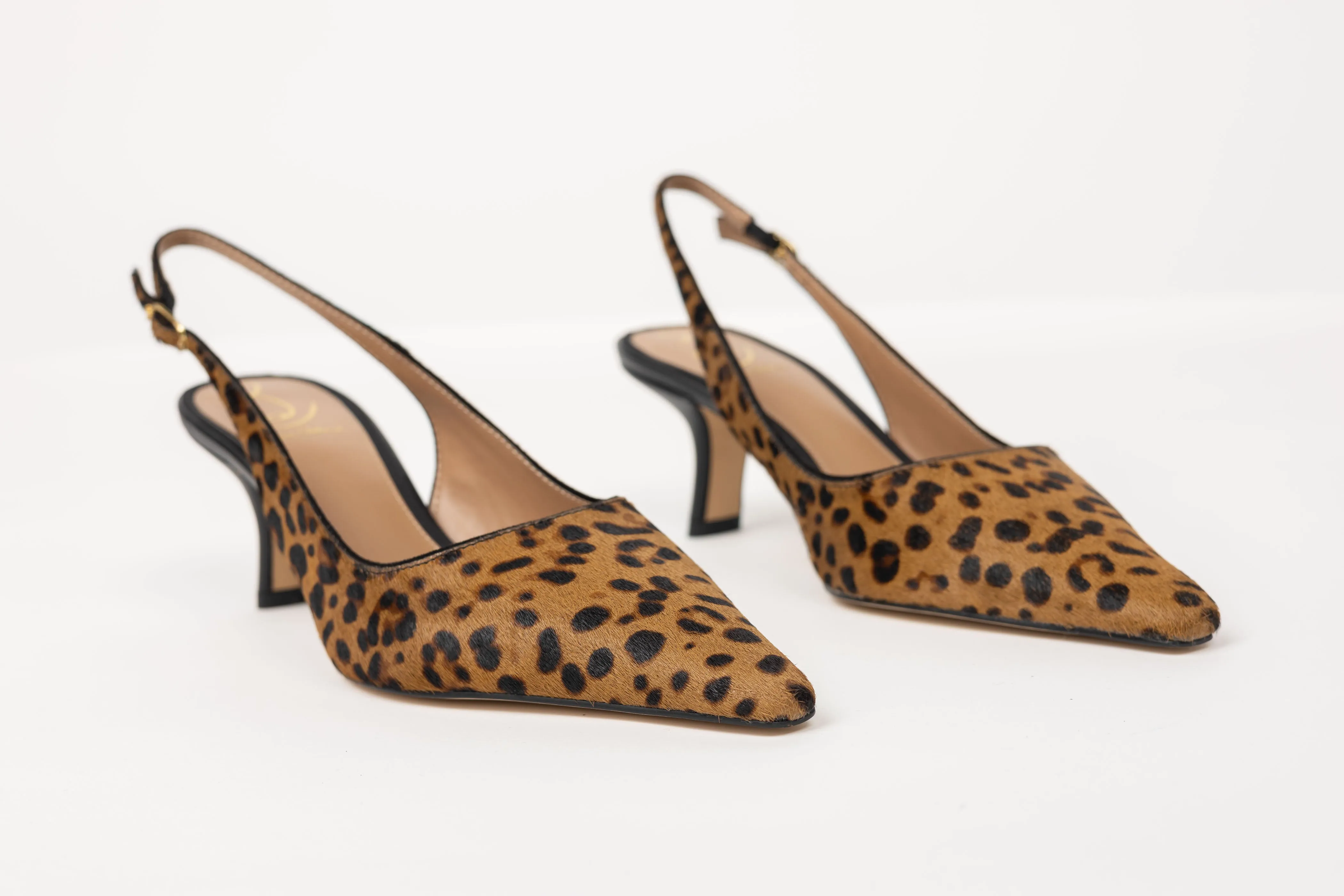 Sam Edelman Bianka Slingback Pumps in Tan/Leopard