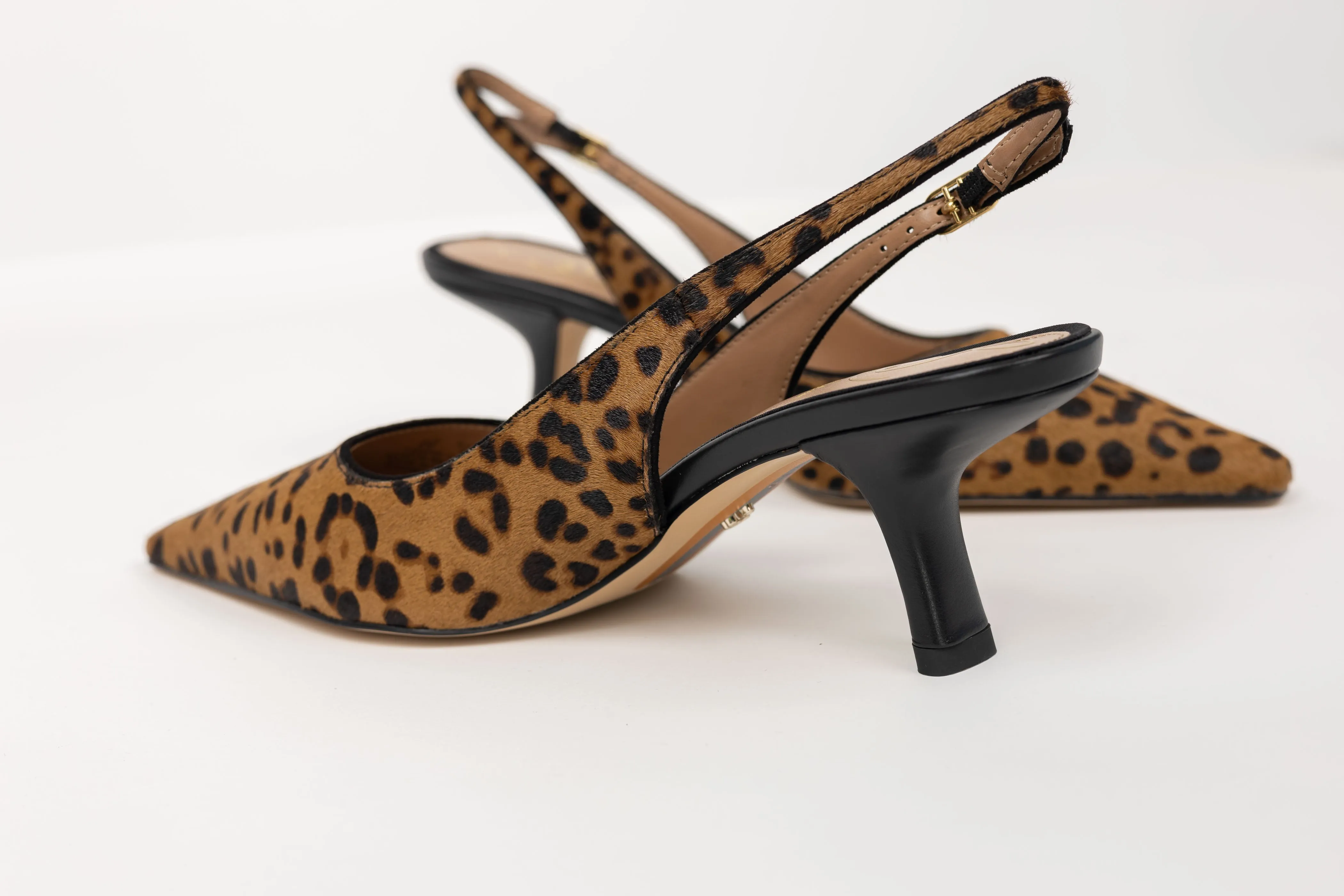 Sam Edelman Bianka Slingback Pumps in Tan/Leopard