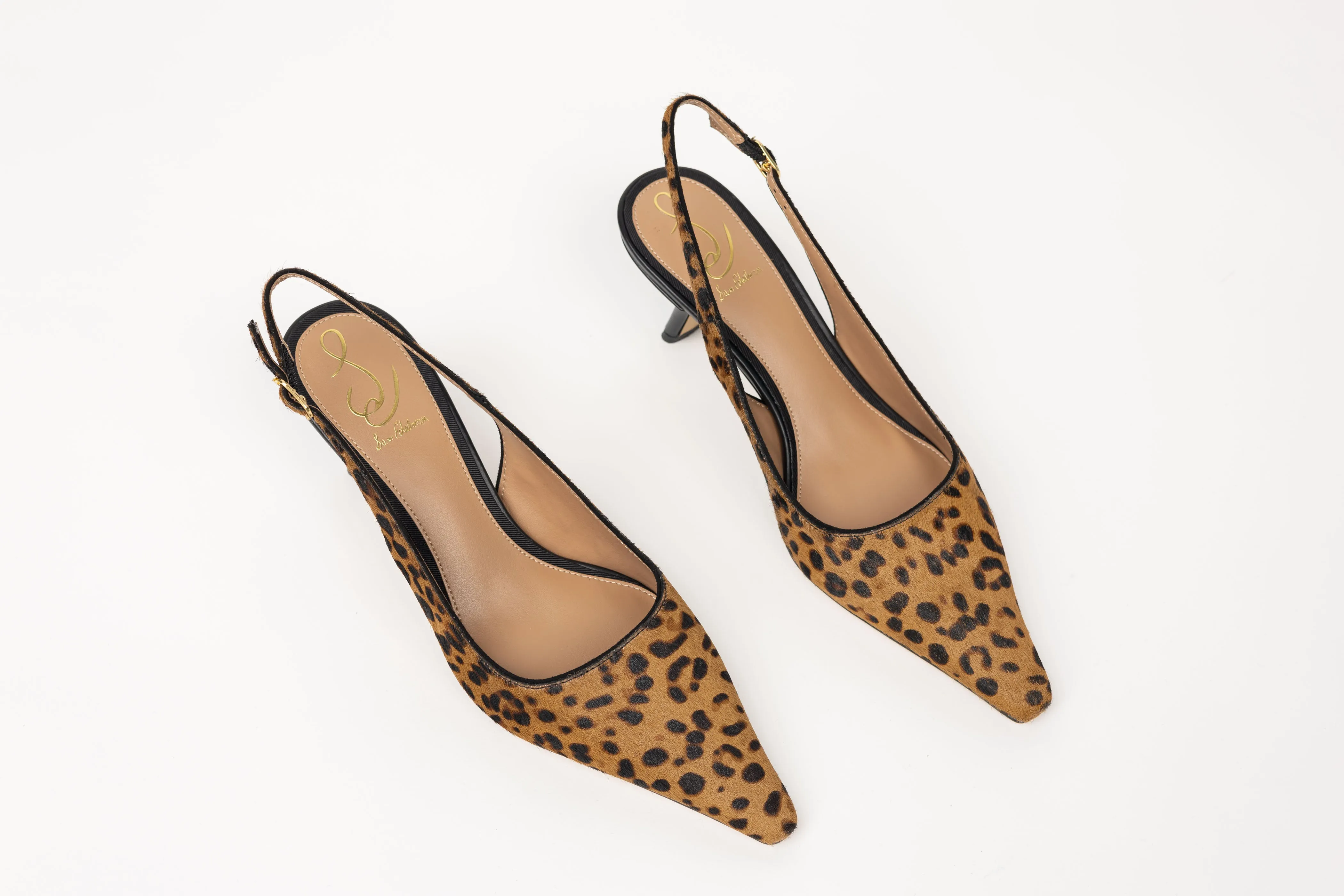 Sam Edelman Bianka Slingback Pumps in Tan/Leopard