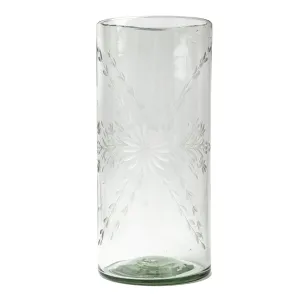 San Miguel Etched Glass Vase