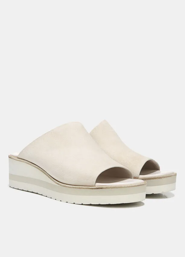 Sarria Wedge Mule - Sandstone Suede