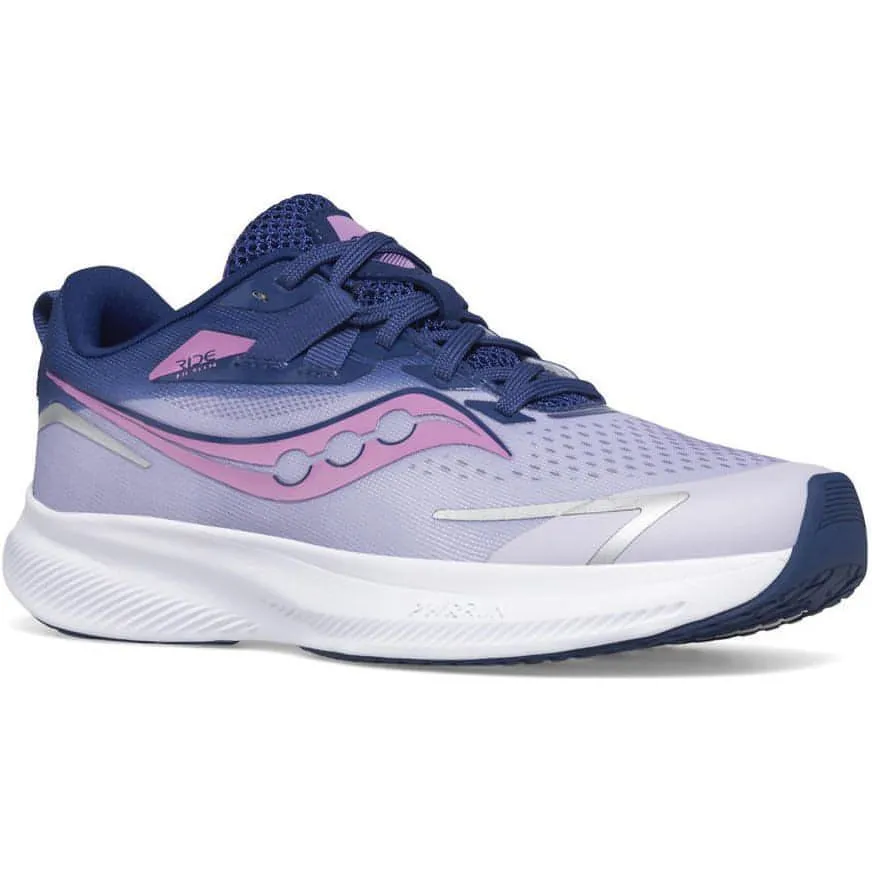 Saucony Ride 15 Junior Running Shoes - Purple