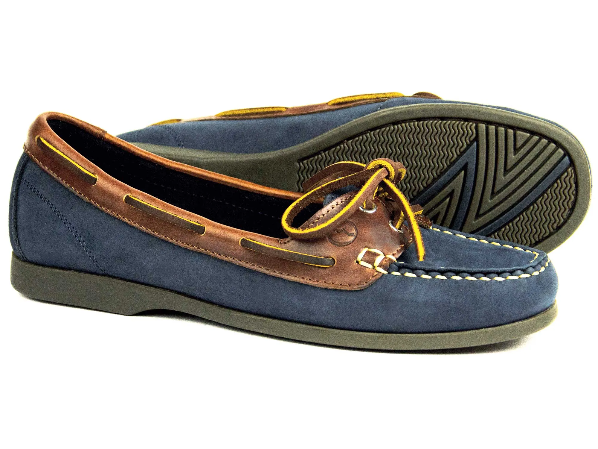 SCHOONER Ladies Navy Nubuck Deck Shoe by Orca Bay