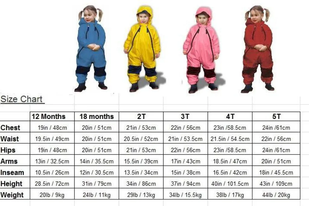 Size 18m: Muddy Buddy Tuffo RED Rain Suit NEW