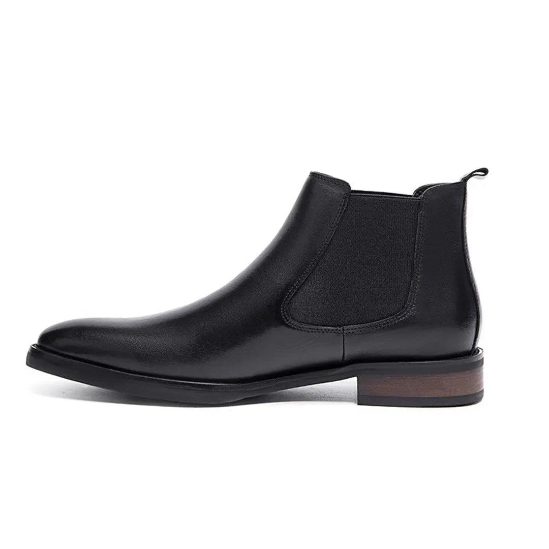 Sleek Ankle Leather Boots for Men