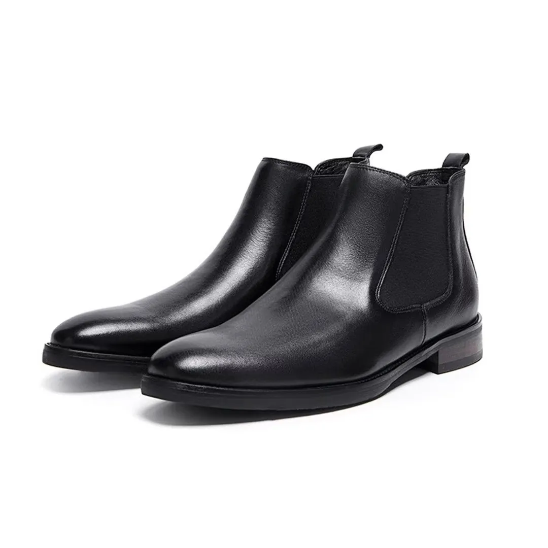 Sleek Ankle Leather Boots for Men