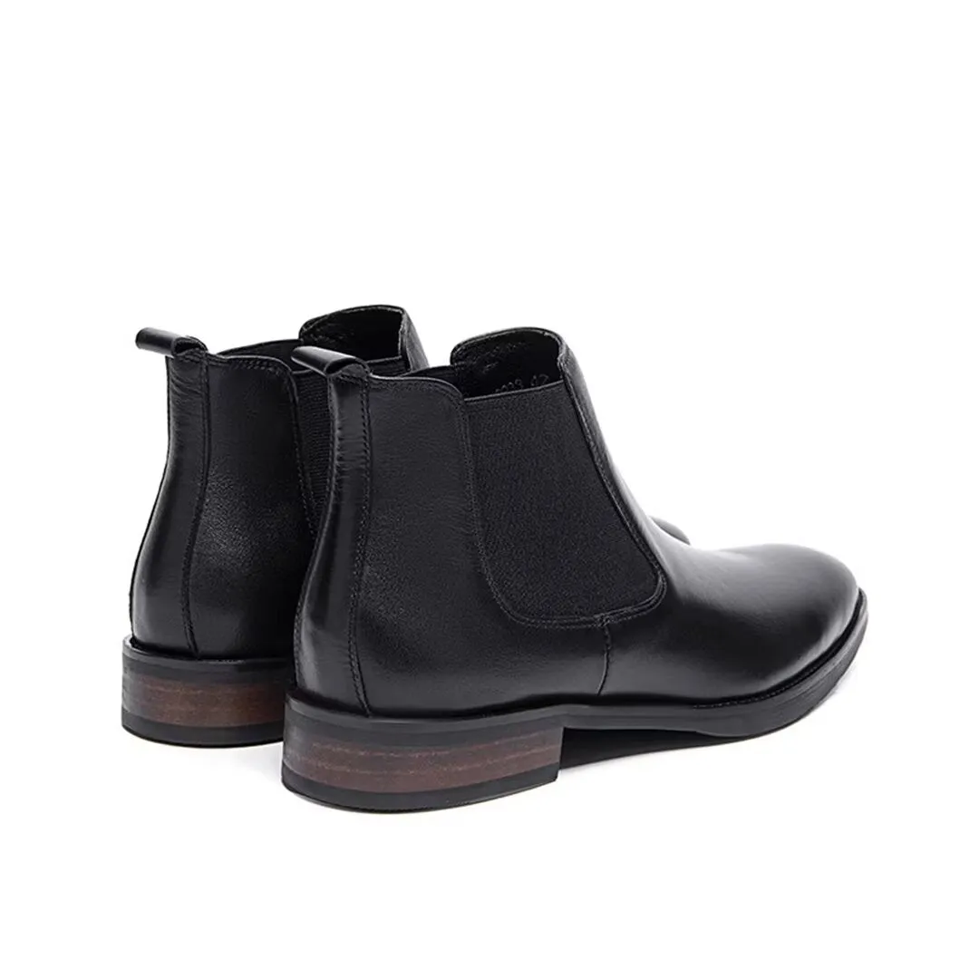 Sleek Ankle Leather Boots for Men