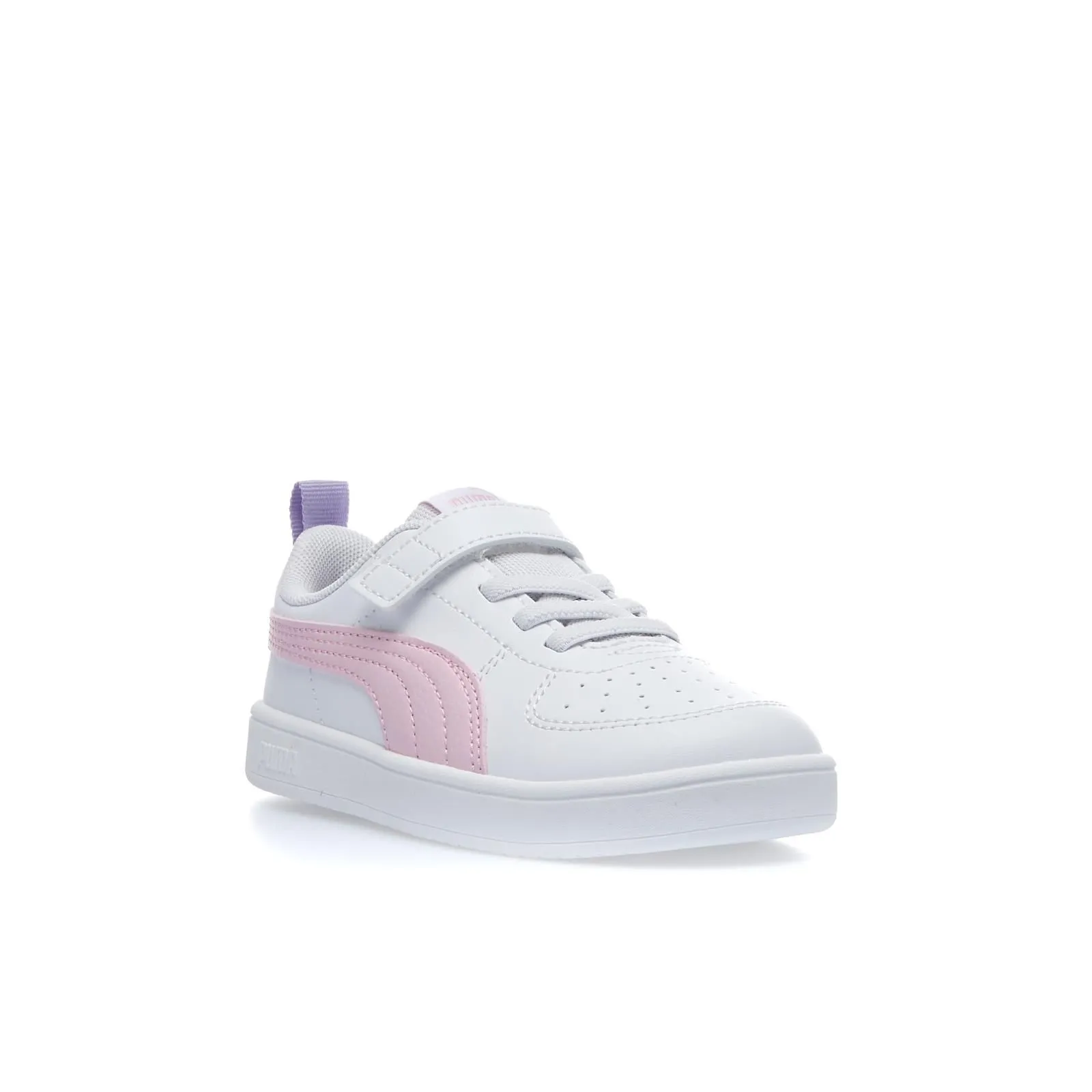 Sneakers bambina da tennis bianche Rickie in pelle