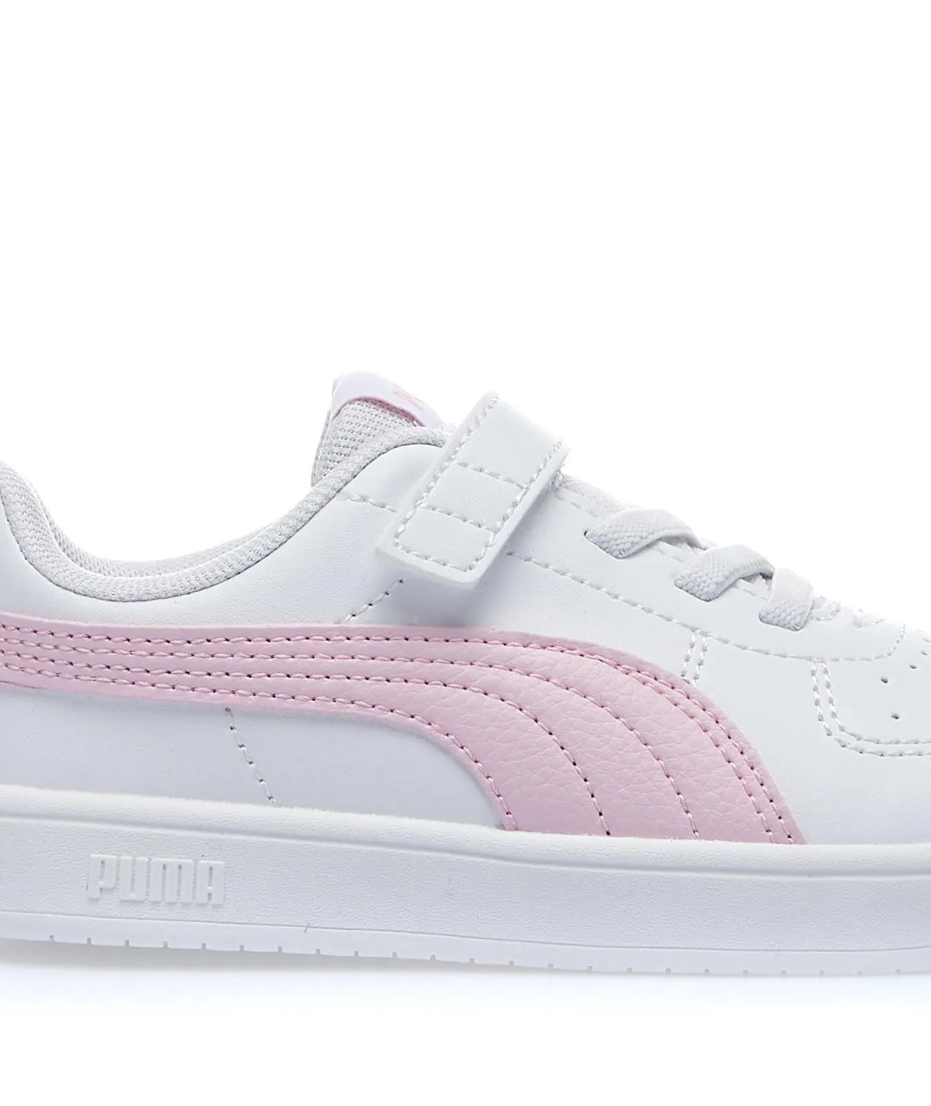 Sneakers bambina da tennis bianche Rickie in pelle