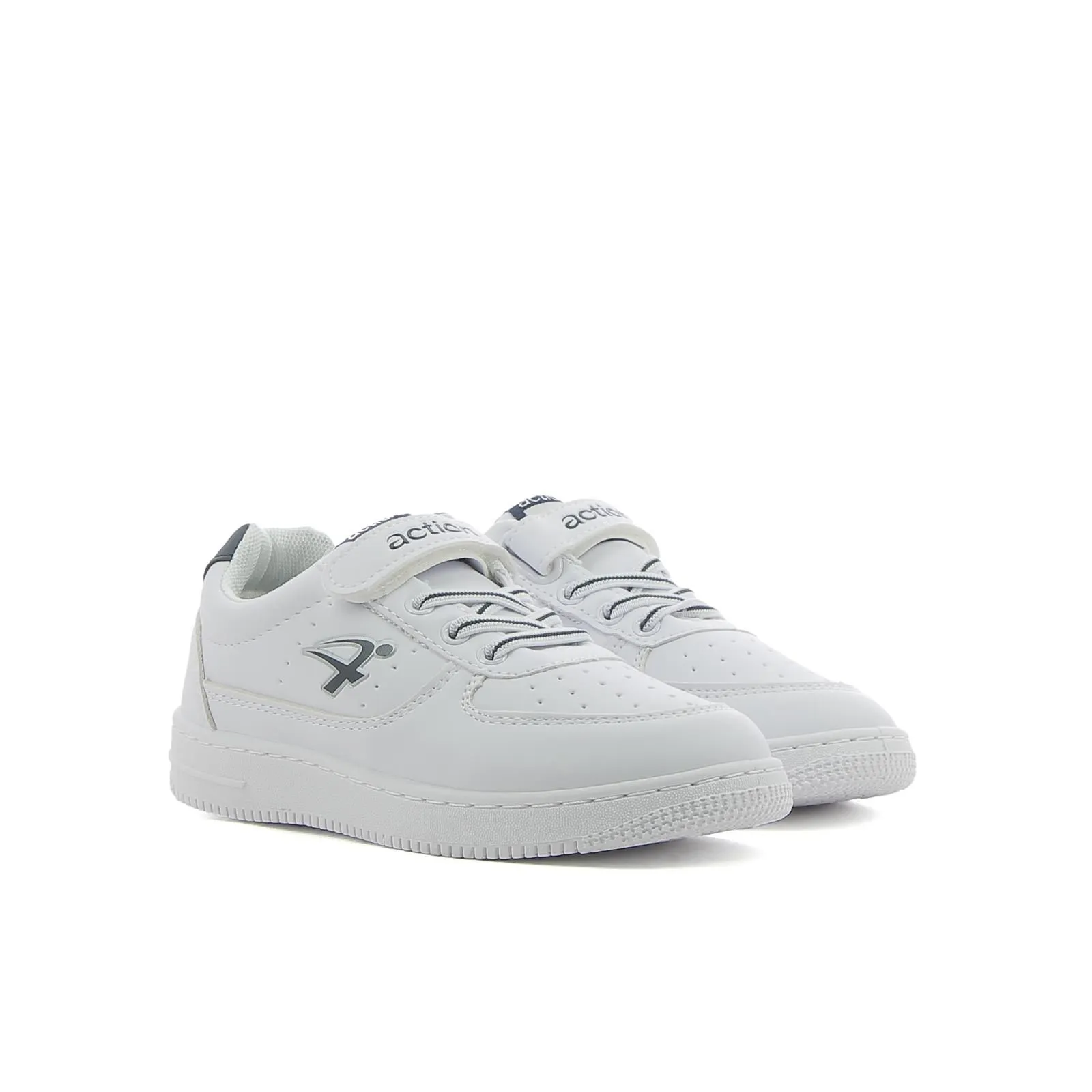 Sneakers bambino bianche tennis con velcro