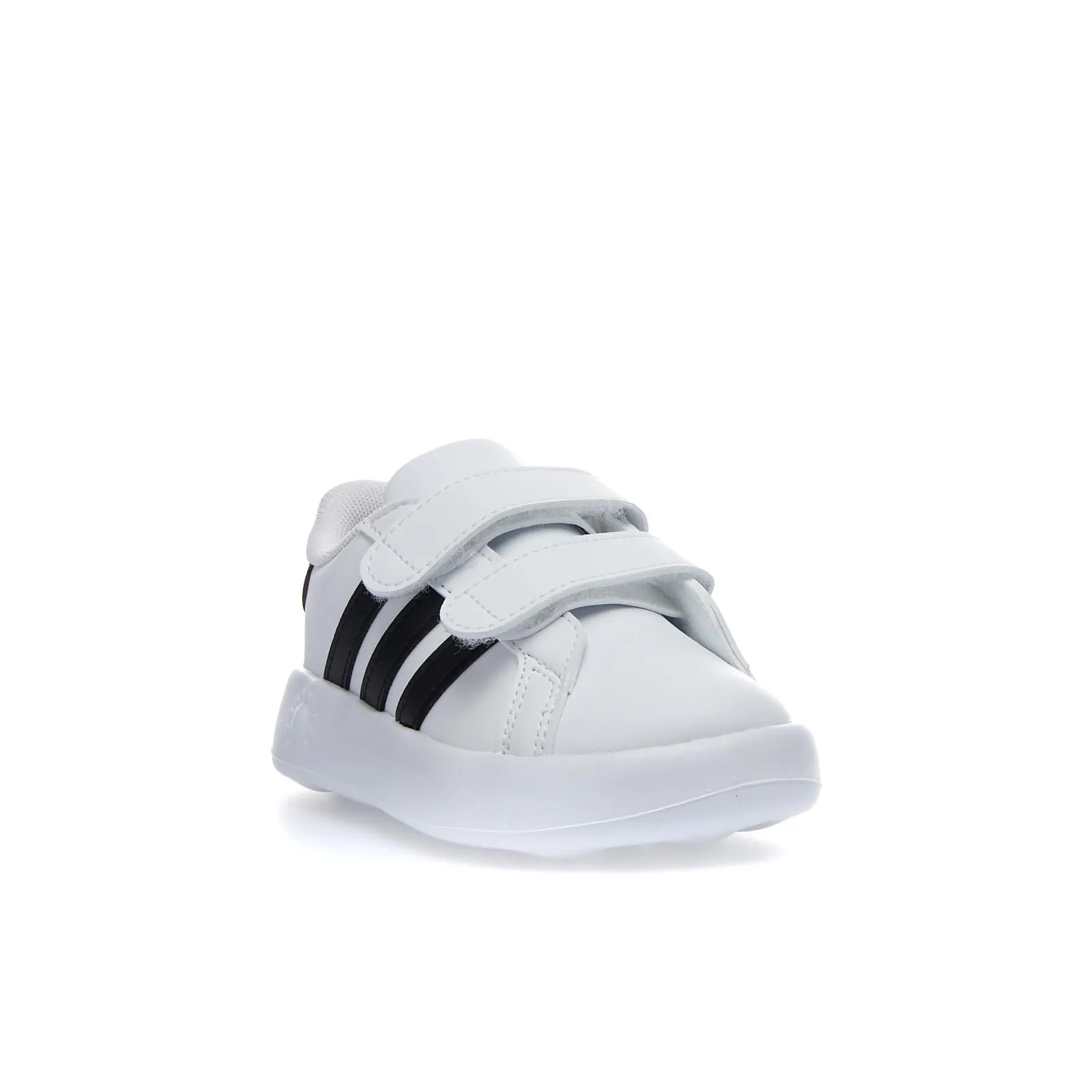 Sneakers bianche bimbo da tennis Grand Court 2.0 in pelle con strappi