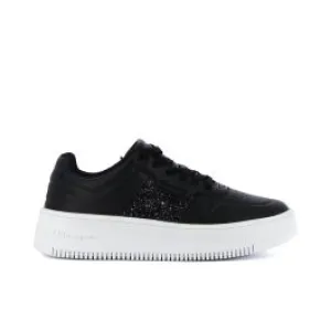 Sneakers donna Rebound Platform Sparkle nere tennis con glitter